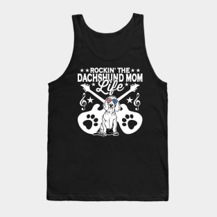 Rocking The Dachshund Mom Life Dog Lover Tank Top